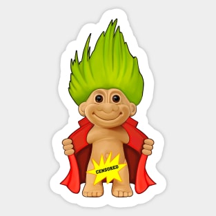 Censored Troll with colourful hair Sticker